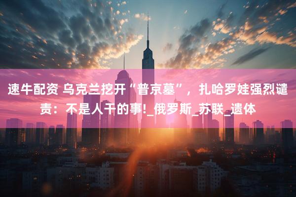 速牛配资 乌克兰挖开“普京墓”，扎哈罗娃强烈谴责：不是人干的事!_俄罗斯_苏联_遗体